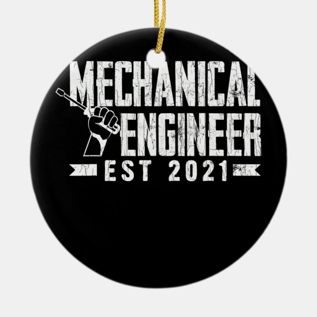 Mechanical Engineer Funny Engineering Graphic  Ceramic Ornament (Front)