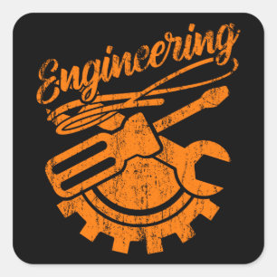 Mechanical Engineer Funny Engineering Tools Square Sticker