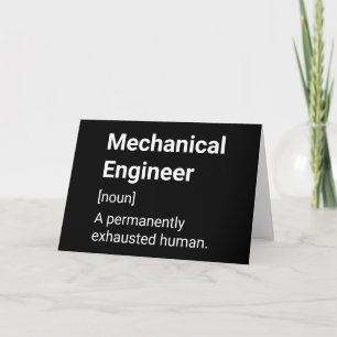 Mechanical Engineer Funny Humour Definition Card