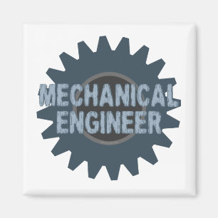 Mechanical Engineer Gear Blue Grey Magnet