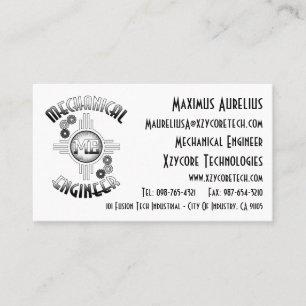 Mechanical Engineer Gears Business Card