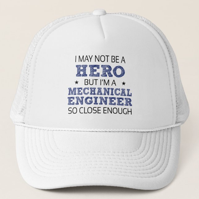 Mechanical Engineer Humour Novelty Trucker Hat (Front)