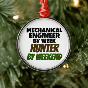 Mechanical Engineer Hunter Metal Ornament