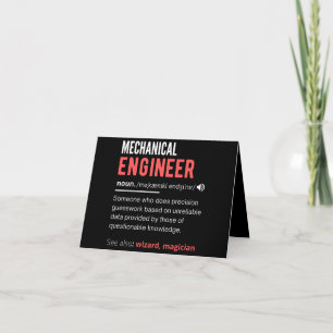 Mechanical ENGINEER Note Card
