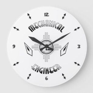 Mechanical Engineer Retro Large Clock