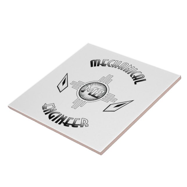 Mechanical Engineer Retro Tile (Side)