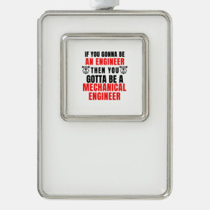 MECHANICAL ENGINEER SILVER PLATED FRAMED ORNAMENT