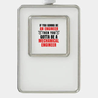 MECHANICAL ENGINEER SILVER PLATED FRAMED ORNAMENT