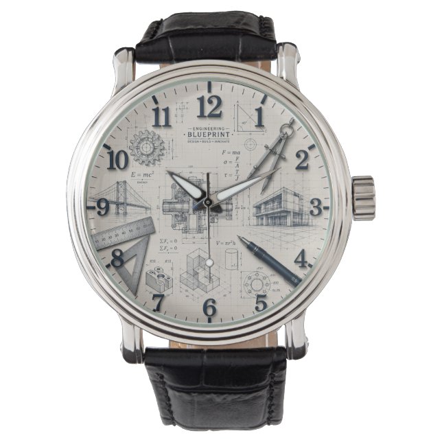 Mechanical Engineer STEM Office & Workshop Decor Watch (Front)