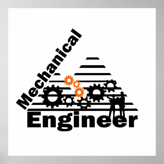 Mechanical Engineering Funny Engineer Poster (Front)