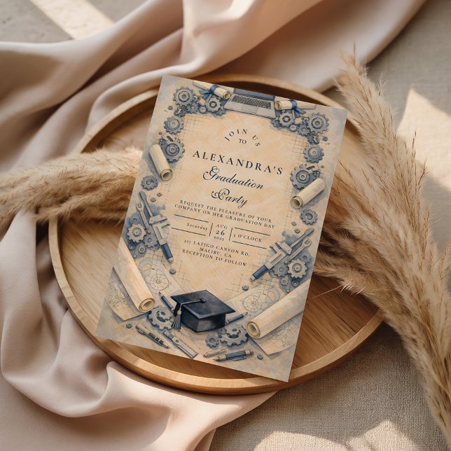 Mechanical Engineering Graduation Party Invitation (Creator Uploaded)