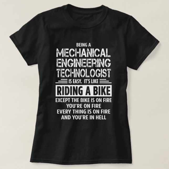 Mechanical Engineering Technologist T-Shirt (Design Front)