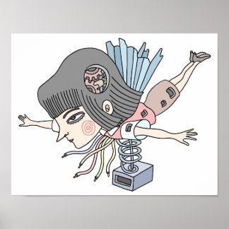 Mechanical fantasy girl. poster