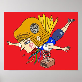 Mechanical fantasy girl. poster