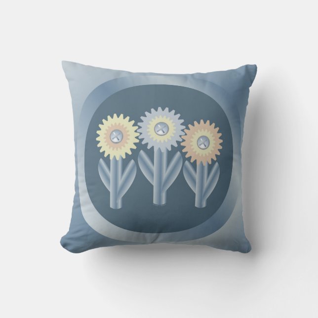 Mechanical Flowers Cushion (Front)