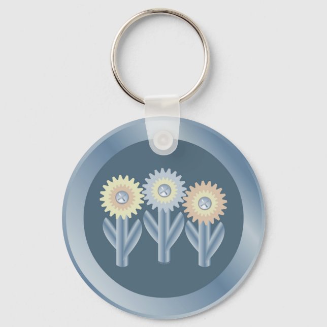 Mechanical Flowers Key Ring (Front)