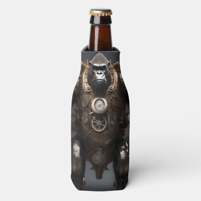 Mechanical Futuristic Gorilla Steampunk, Bottle Cooler (Bottle Front)
