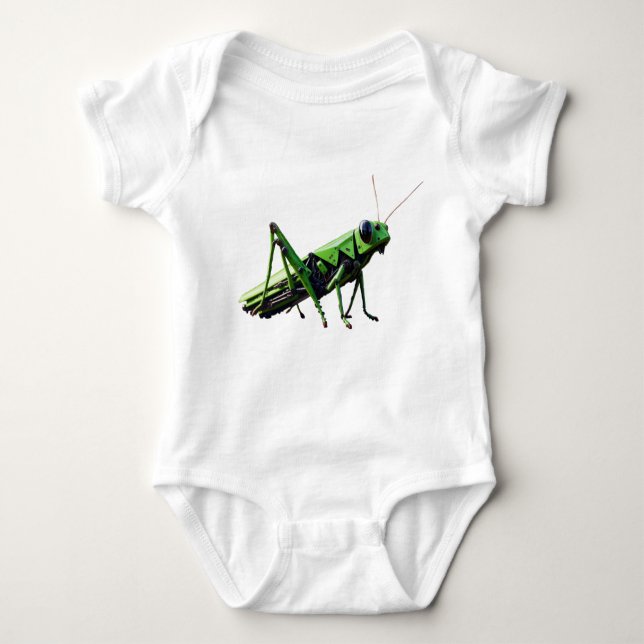 Mechanical Grasshopper Baby Bodysuit (Front)
