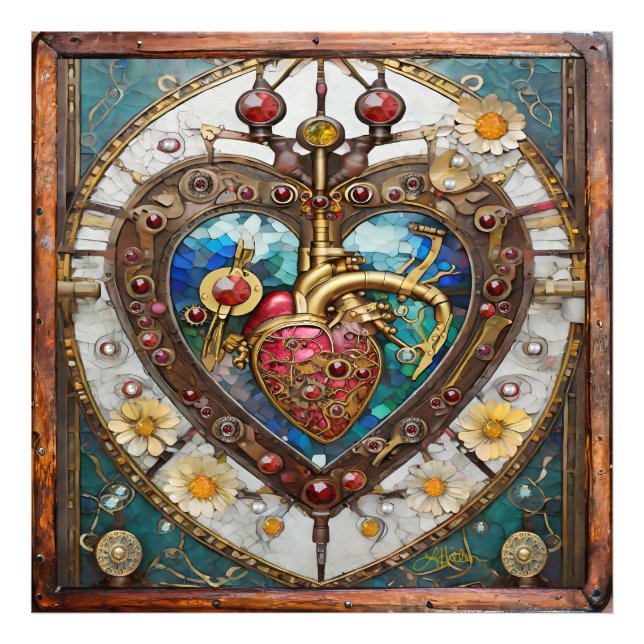 Mechanical Heart Anatomical Steampunk Series Photo Print (Front)