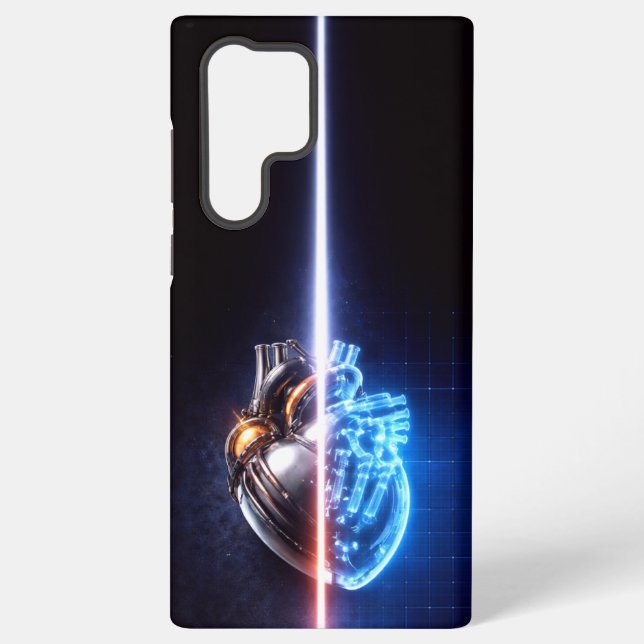 Mechanical Heart Blueprint Samsung Galaxy S22 Ultra Case (Back)