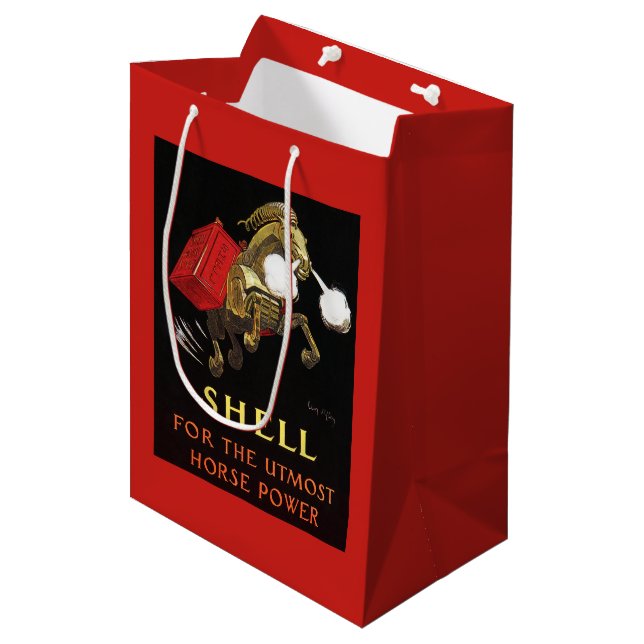 Mechanical Horse with Shell Oil Medium Gift Bag (Front Angled)