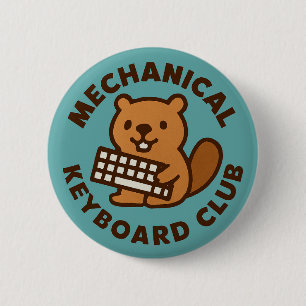 Mechanical Keyboard Club Retro Badge - Cute Beaver