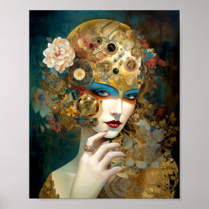 Mechanical Lady Robotic Fantasy Sci-Fi Poster