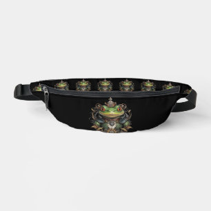 "Mechanical Leap: The Steampunk Green Frog" Bum Bags