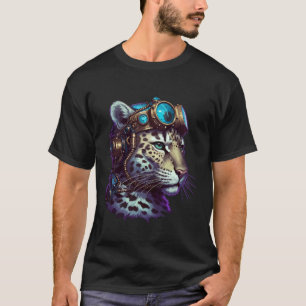 Mechanical Leopard Retrowaver Steampunk Wild Cat C T-Shirt