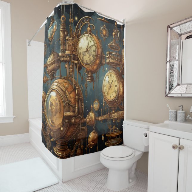 Mechanical Marvels Shower Curtain (In Situ)