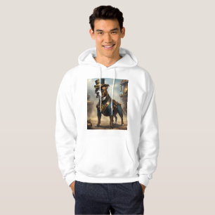 Mechanical Paws: Steampunk Staffordshire Terrier Hoodie