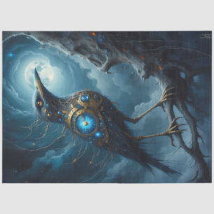 Mechanical Raven – Steampunk Gothic Fantasy Tissue Paper