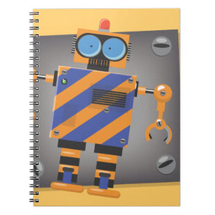 Mechanical Robot Cartoon Notebook