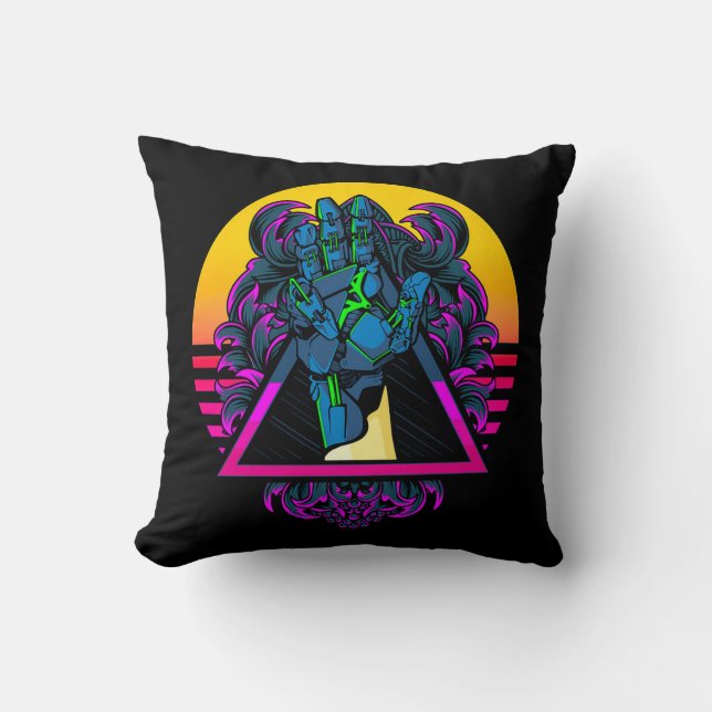 Mechanical Robotic Hand Modern Artwork | Cushion (Front)