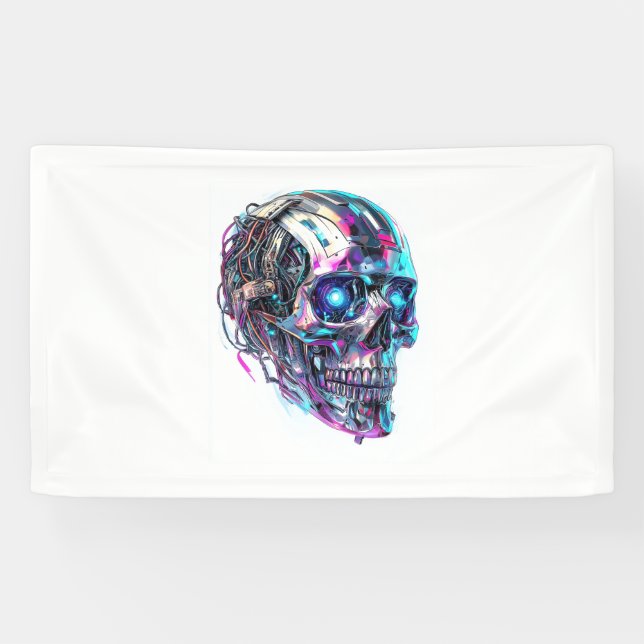 Mechanical Skull Matrix Banner (Horizontal)