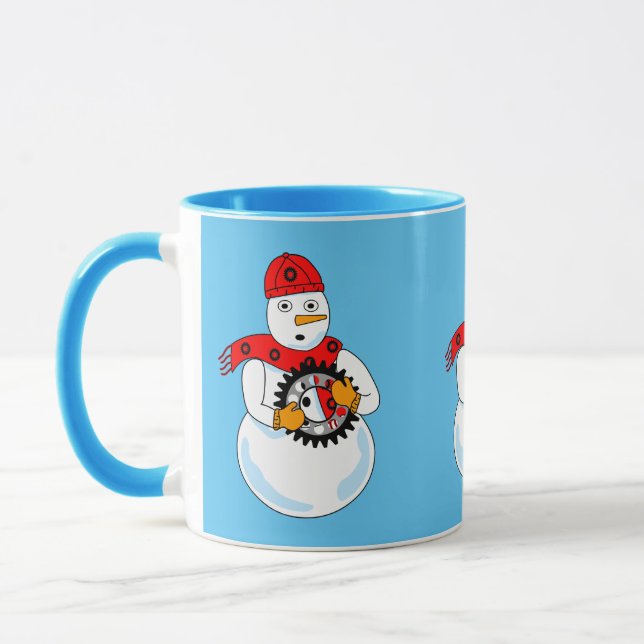 Mechanical Snowman Mug (Left)