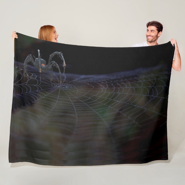 MECHANICAL SPIDER FLEECE BLANKET (In Situ)