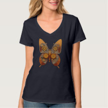 Mechanical steampunk butterfly in brass and bronze