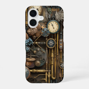 Mechanical Steampunk Elegance in Motion iPhone 16 Case