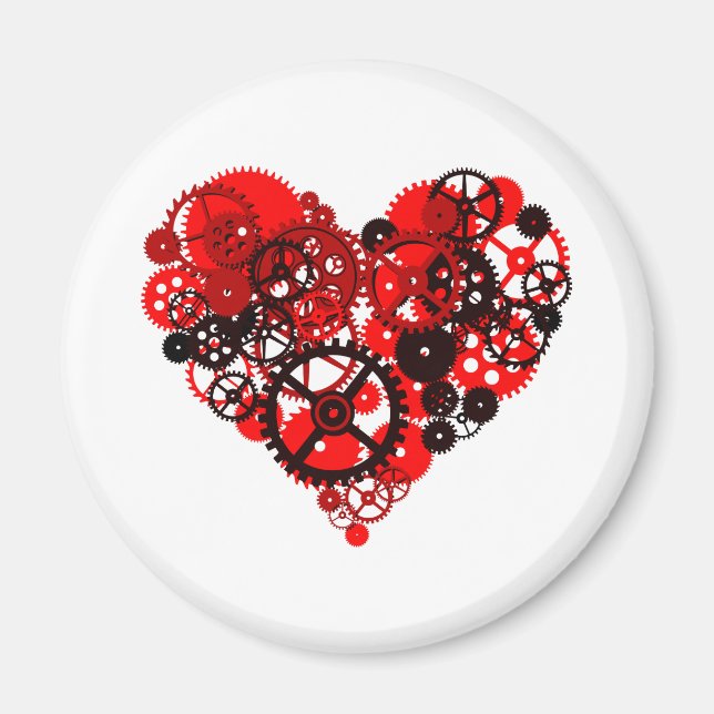 MECHANICAL STEAMPUNK HEART MAGNET (Front)