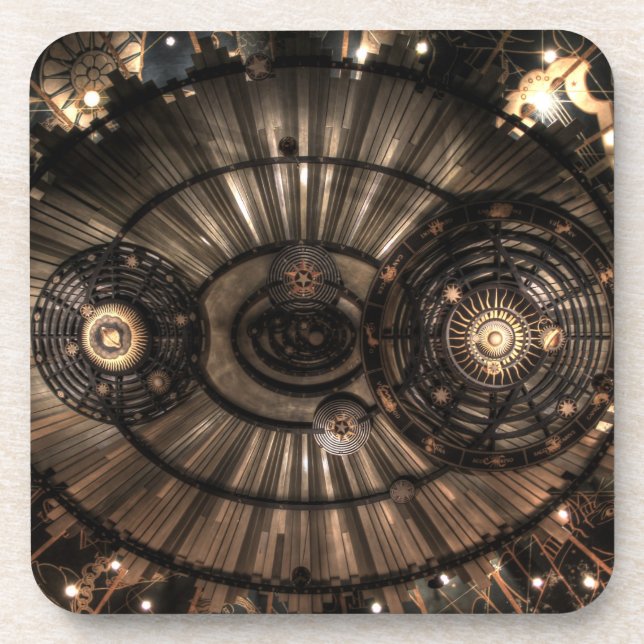 Mechanical Steampunk Zodiac Constellations Coaster (Front)