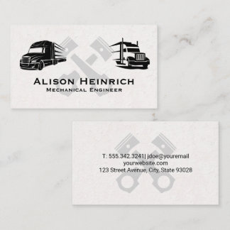 Mechanical Technology | Pistons | Semi Trucks Business Card