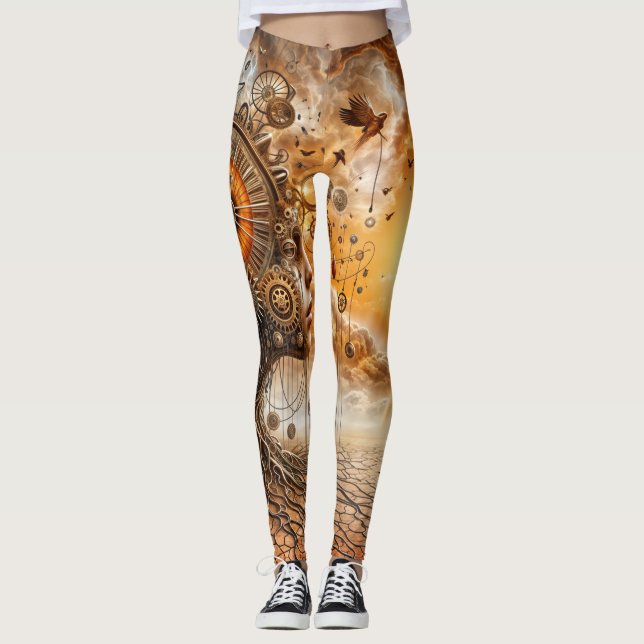 Mechanical Tree of Time Leggings (Front)
