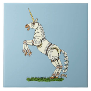 Mechanical Unicorn Ceramic Tile