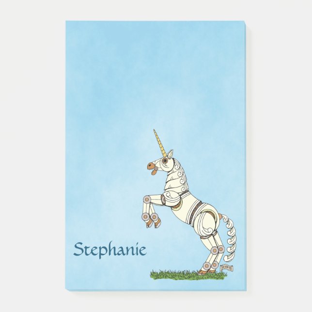 Mechanical Unicorn Post-it Notes (Front)