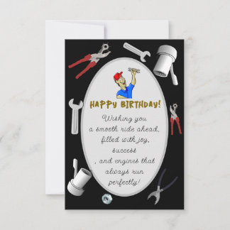 Mechanic's birthday card