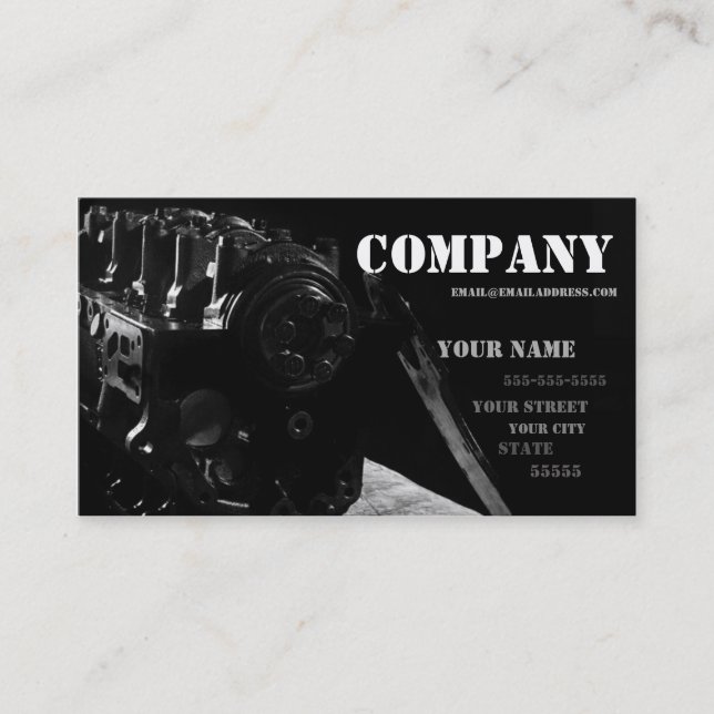 Mechanic's Business Card (Front)