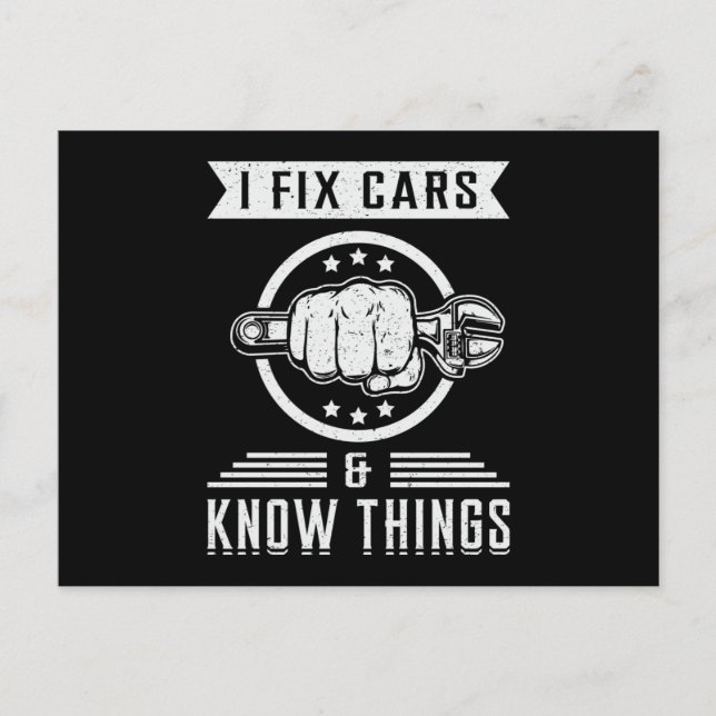 Mechanics Car Mechanic Car Engine Funny Gift Idea Postcard (Front)