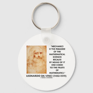 Mechanics Paradise Of Mathematical Sciences Quote Key Ring
