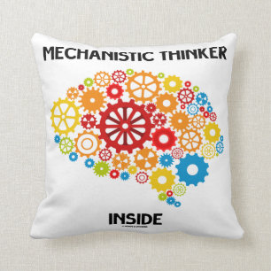 Mechanistic Thinker Inside (Gears Brain) Cushion